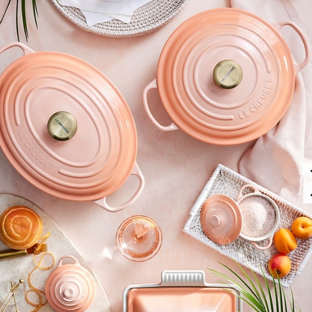 NEW!!! Le Creuset ® Signature 7.25-Qt. Peche Enameled Cast Iron Round Dutch Oven - Picture 9 of 16